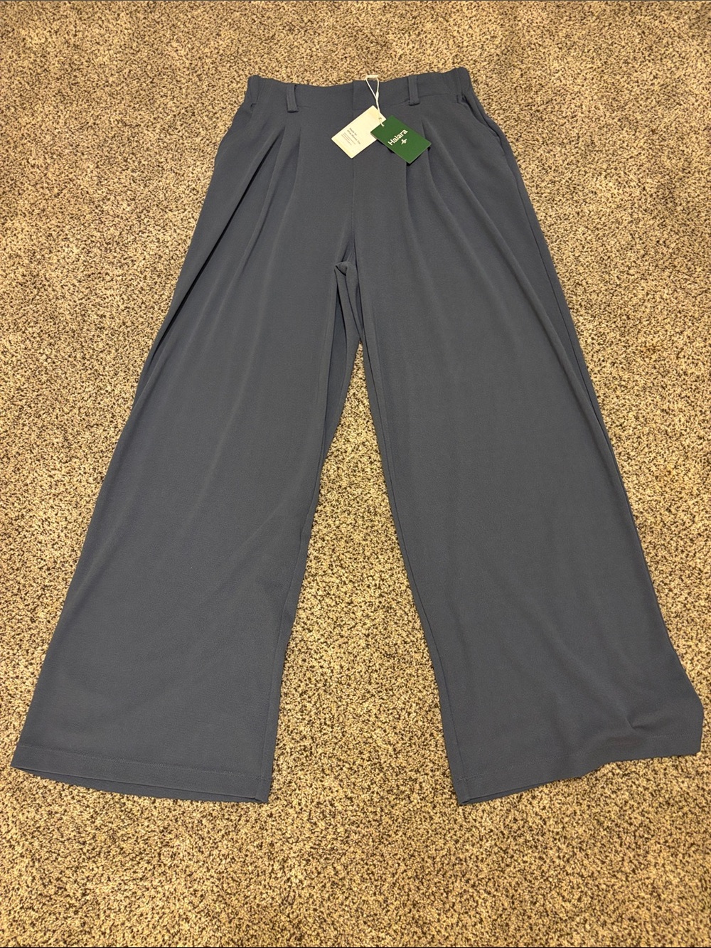 HALARA Slate-Blue Wide Leg Trousers